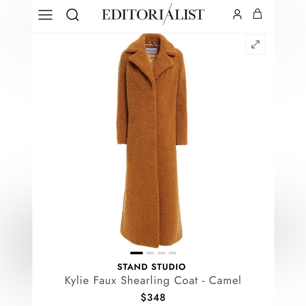 Stand Studio Kylie Camel Teddy Jacket